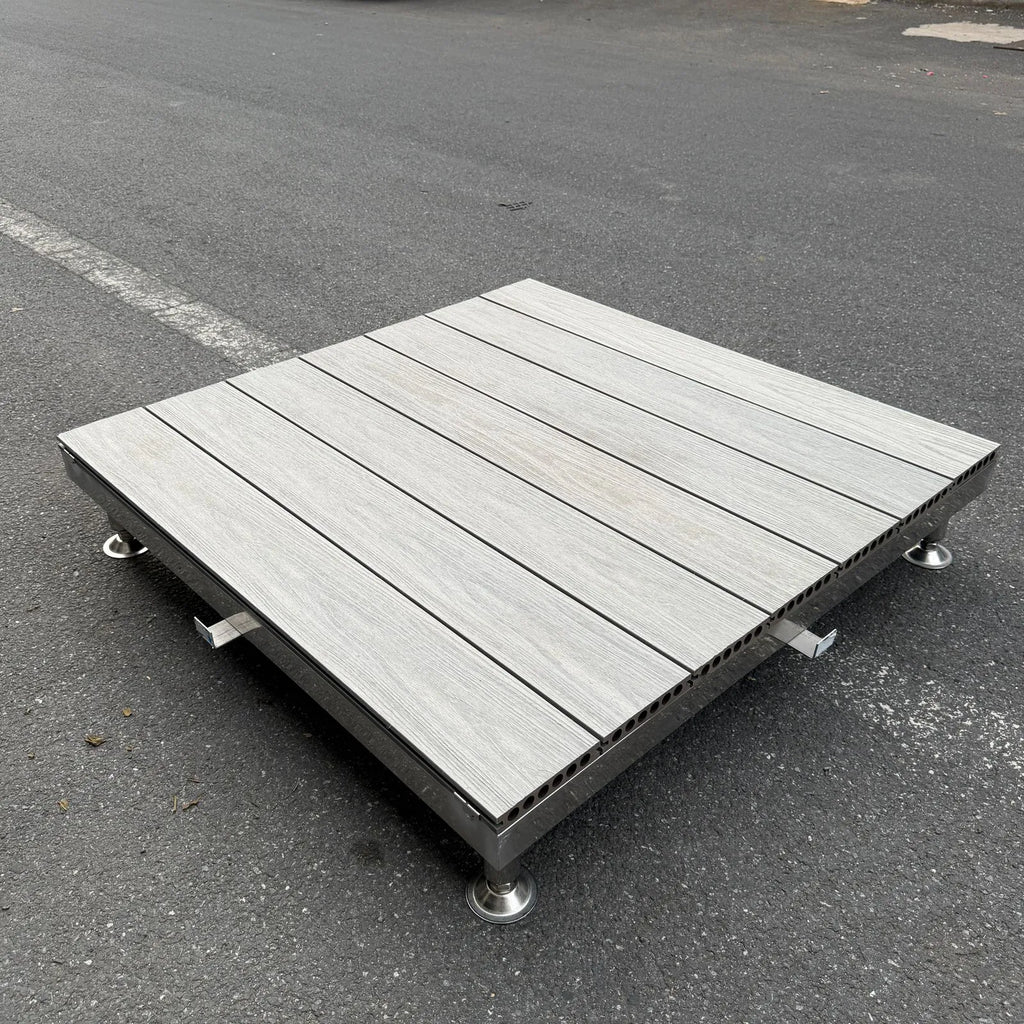 Pro Series Beidseitig nutzbare PE-Co-Extrusion Verbundstoff-Terrassendielen (2. Generation) - Himmelgrau